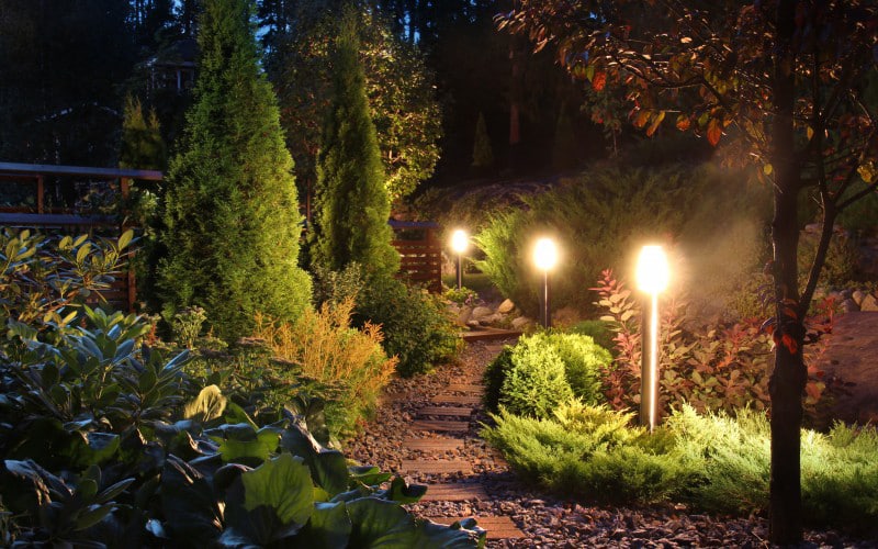 Landscaped With Lighting