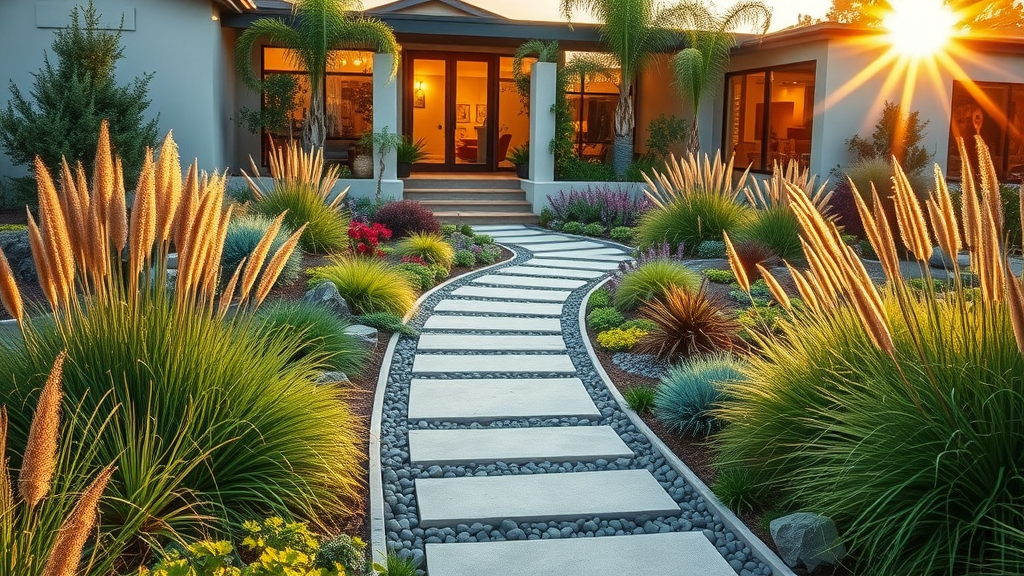 garden renovation san diego ca lush modern pathway vibrant landscaping contemporary home native plants