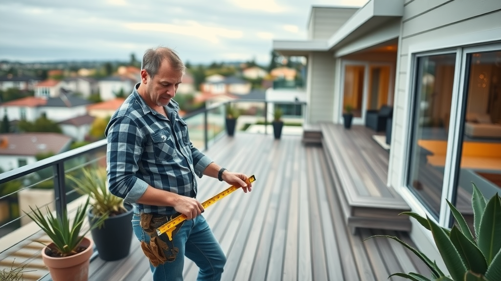 deck builder inspecting deck patio and deck remodeling san diego ca