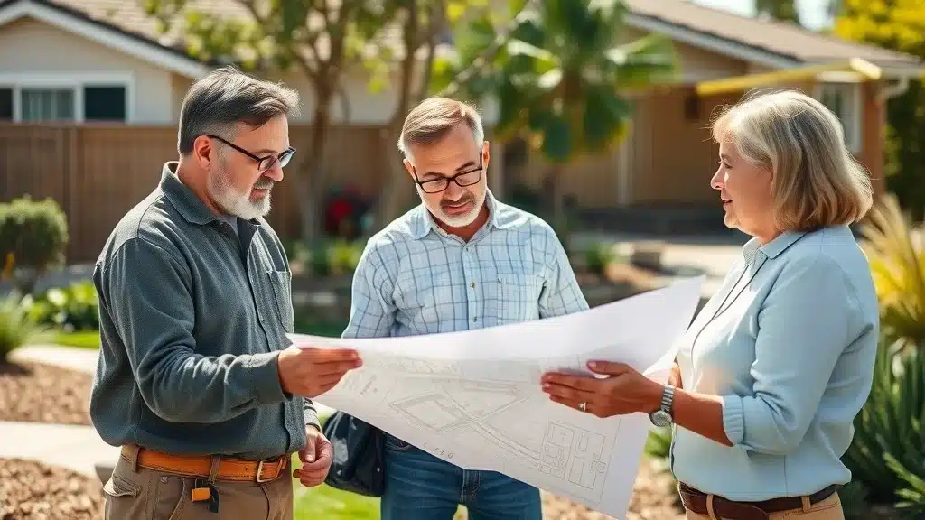 Erosion control experts performing site assessment in San Diego