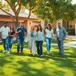 Why People Love Their Outdoor Kitchen in La Jolla—The Secrets | Breceda Landscape Why People Love Their Outdoor Kitchen in La Jolla—The Secrets A group of seven adults stand together and smile in a well-kept front yard, surrounded by trees and modern houses, under a sunny sky.